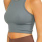 Solid Knit Seemless Cropped Tank