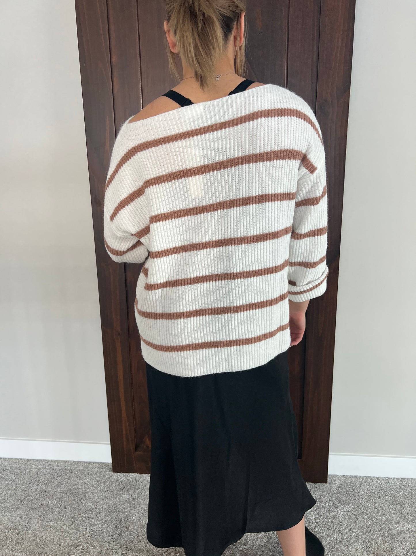 Stripped Ribbed Pullover