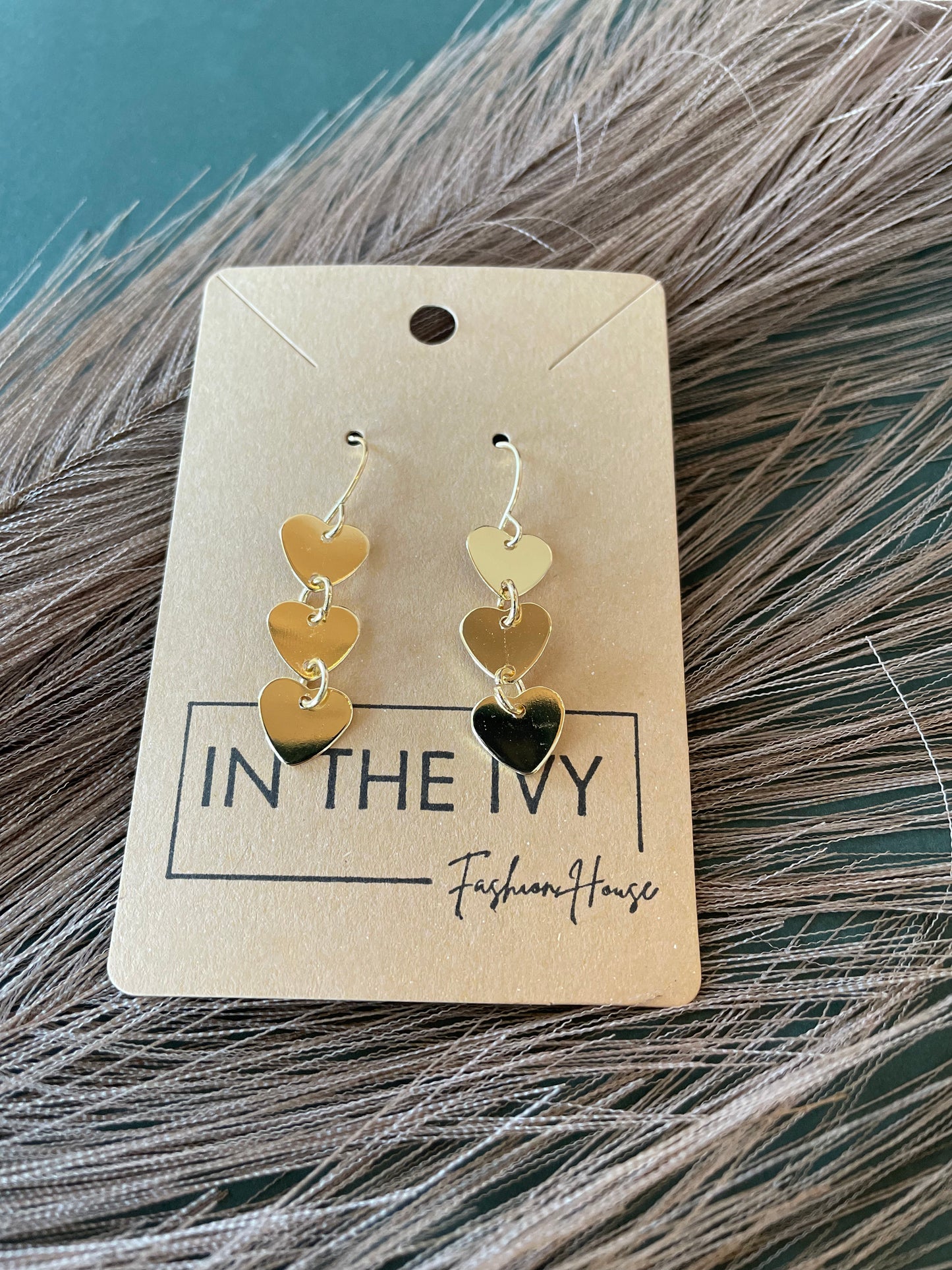 Triple Heart Earrings