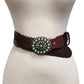 Hand Braided Leather Belt & Buckle