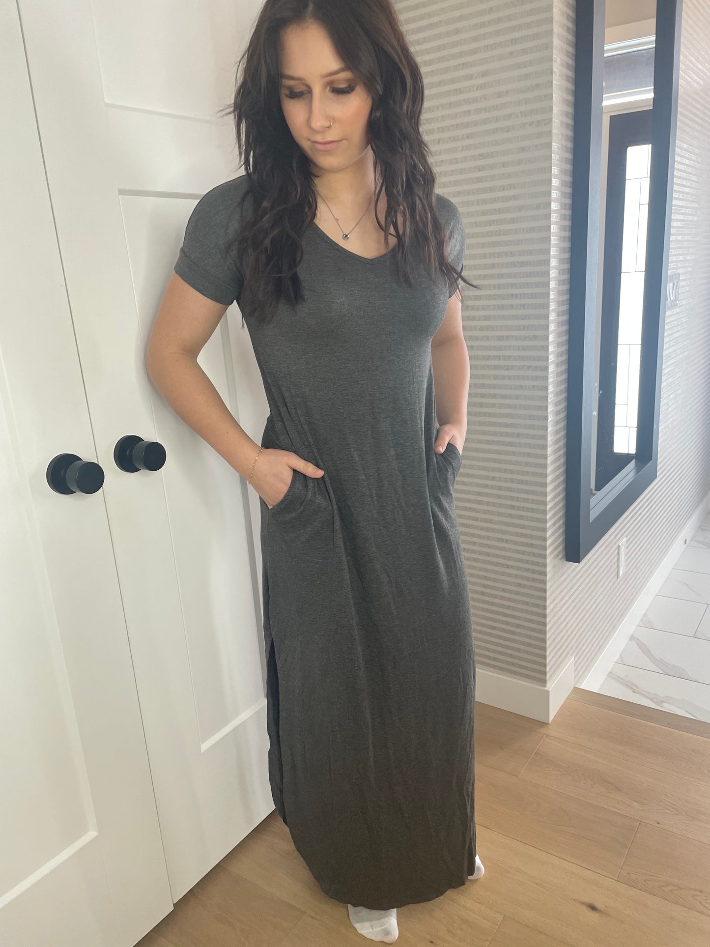 Short Sleeve Maxi Dress