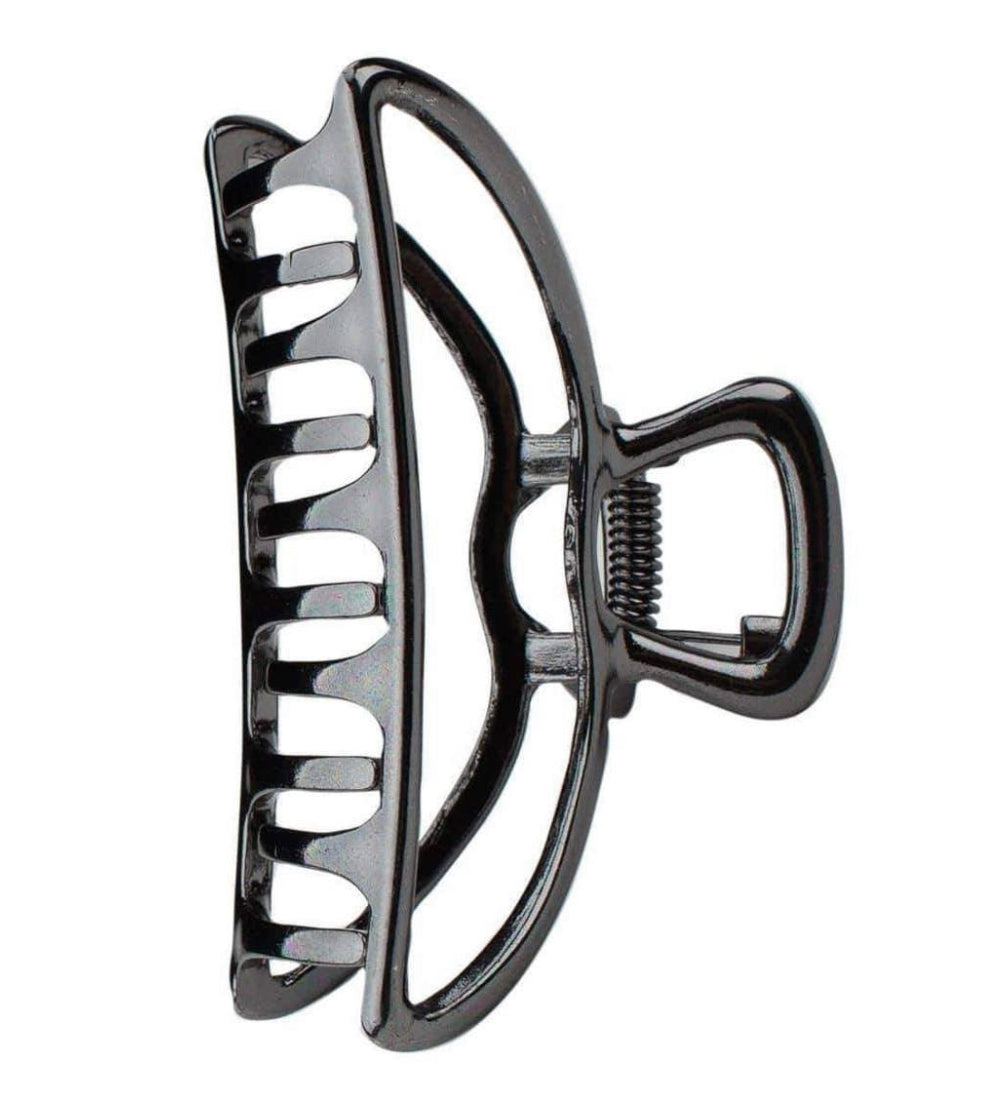 Open Shape Claw Clip - Black