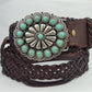 Hand Braided Leather Belt & Buckle